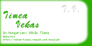 timea vekas business card