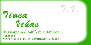 timea vekas business card